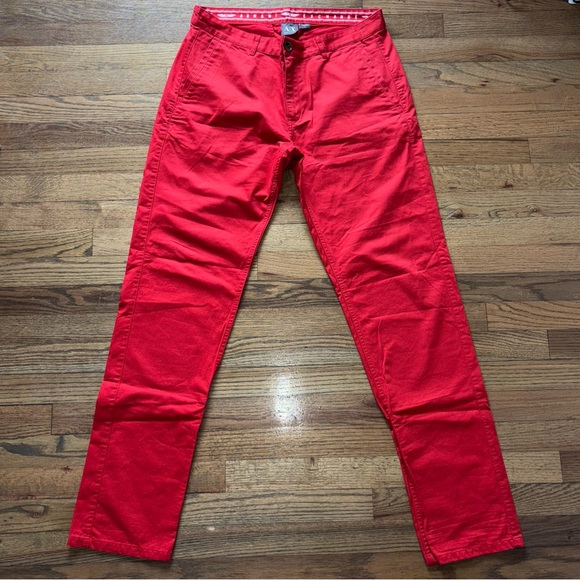 A|X Armani Exchange Men’s Red Pants 100% Cotton Size 33 - Picture 2 of 14